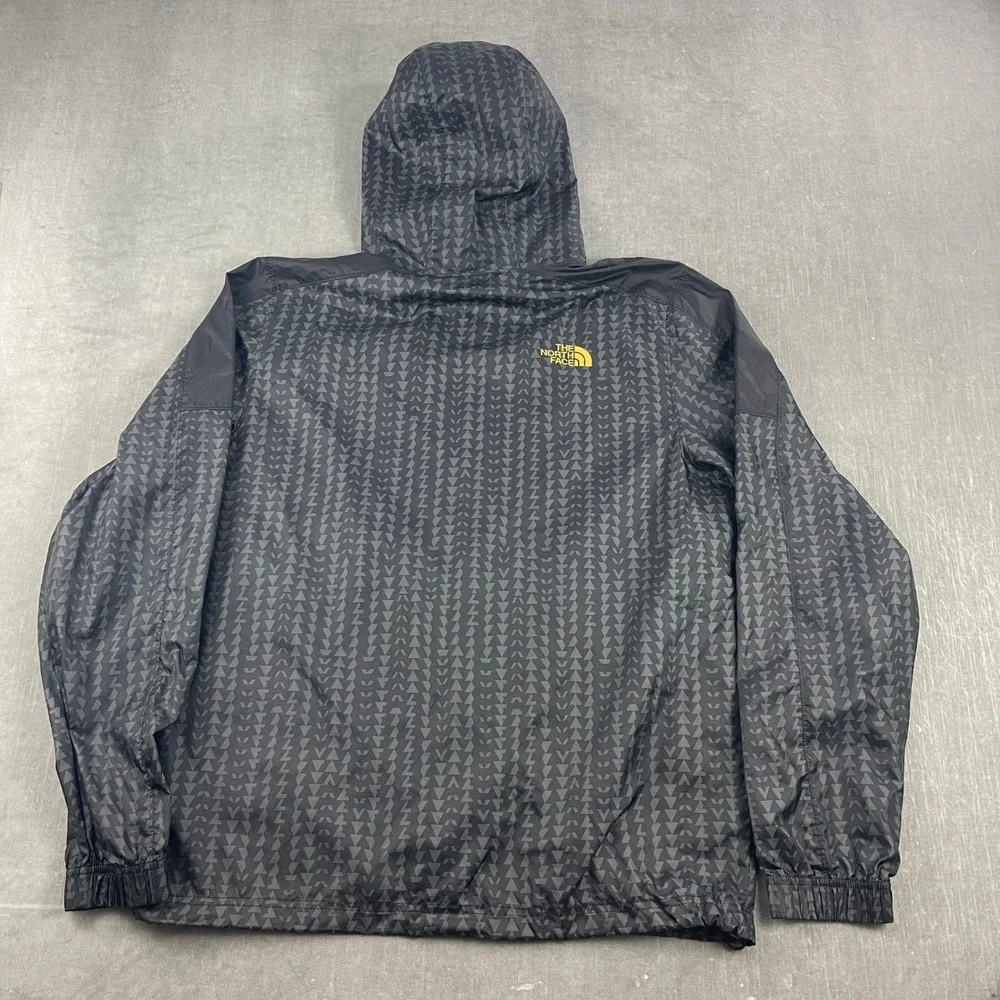 The North Face Mens M Gray Windbreaker Anorak WindWall Geometric Print